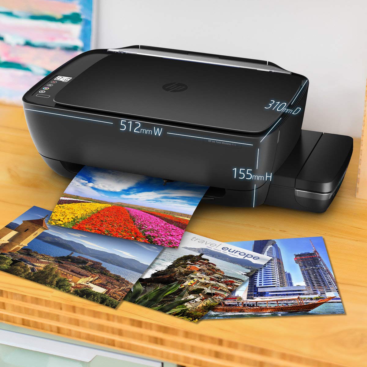 HP 415 All-in-One Ink Tank Wireless Color Printer (Black)